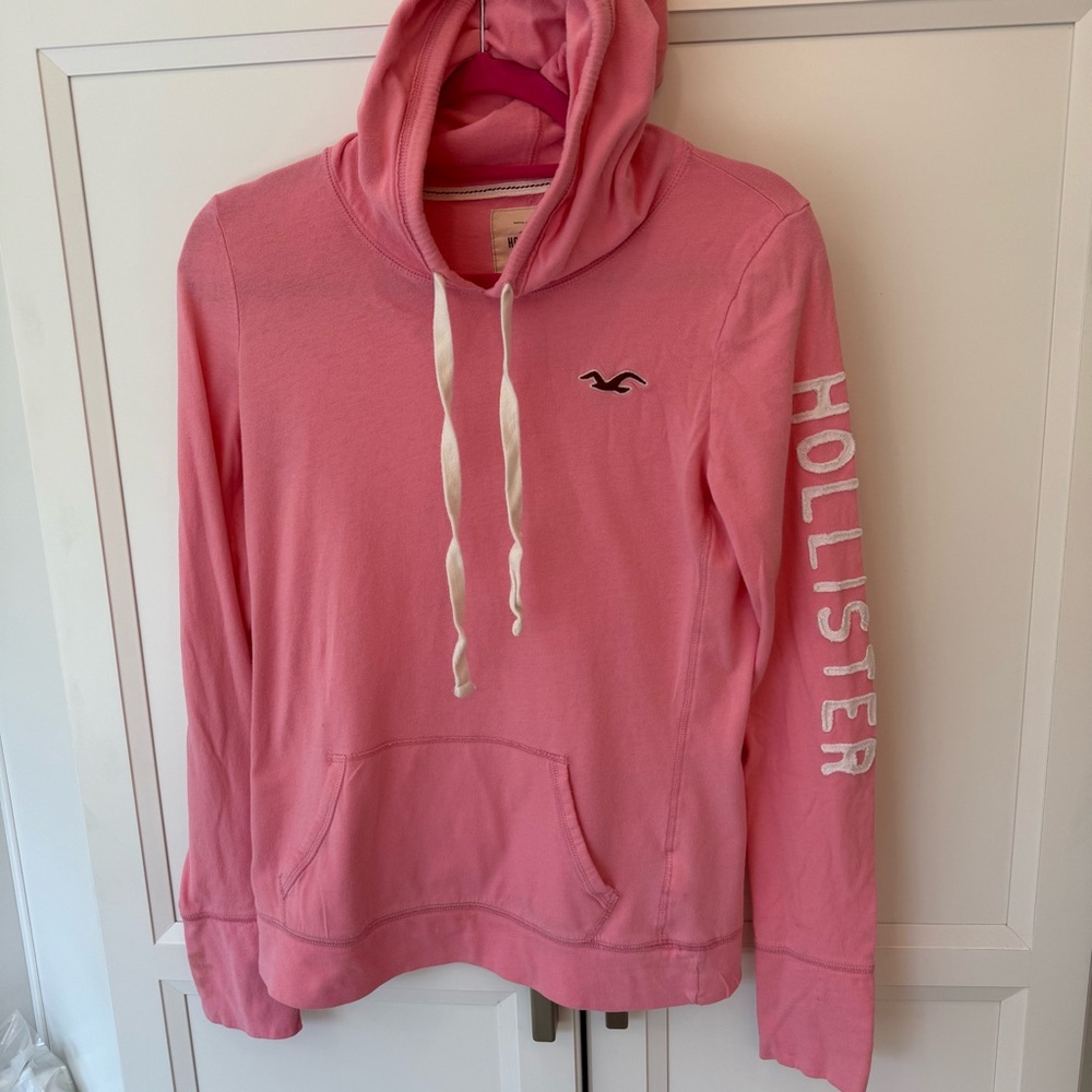 Hollister Pink Teen Oversized Hoodie Long Sleeve